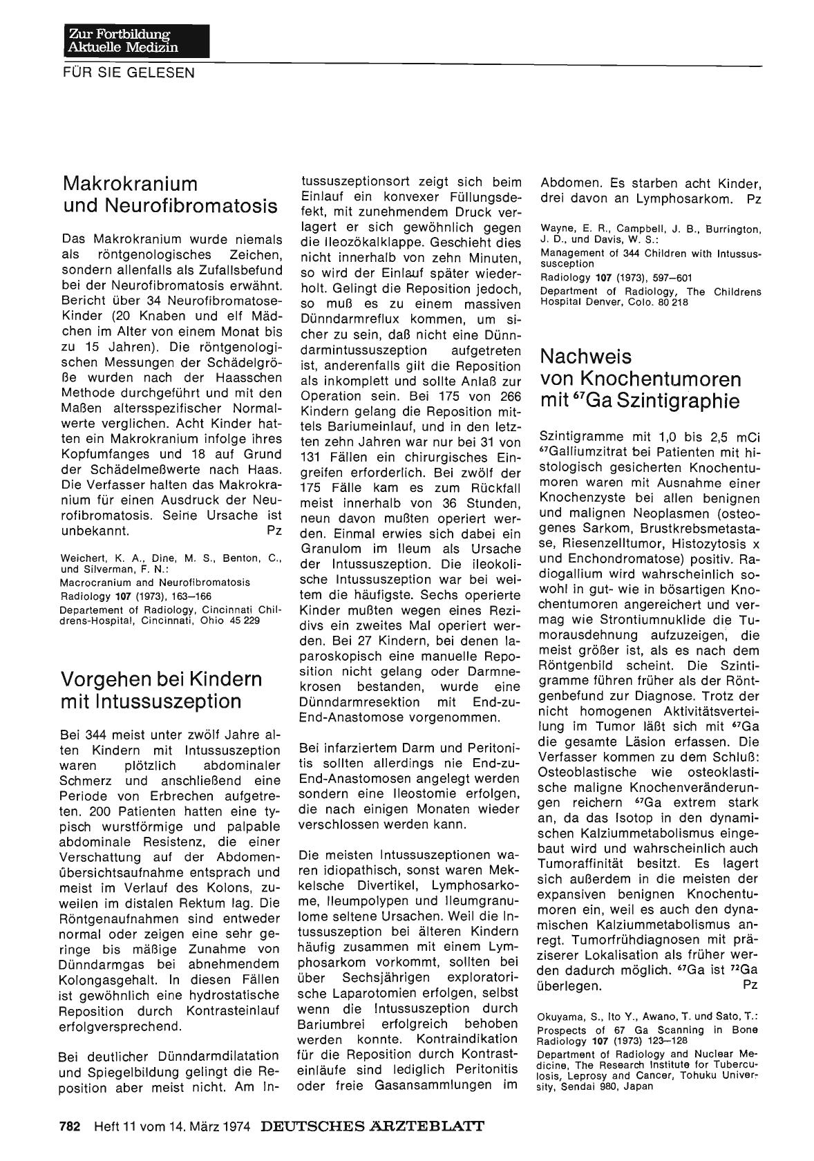 Vorschauseite 1: Vorgehen bei Kindern mit Intussuszeption