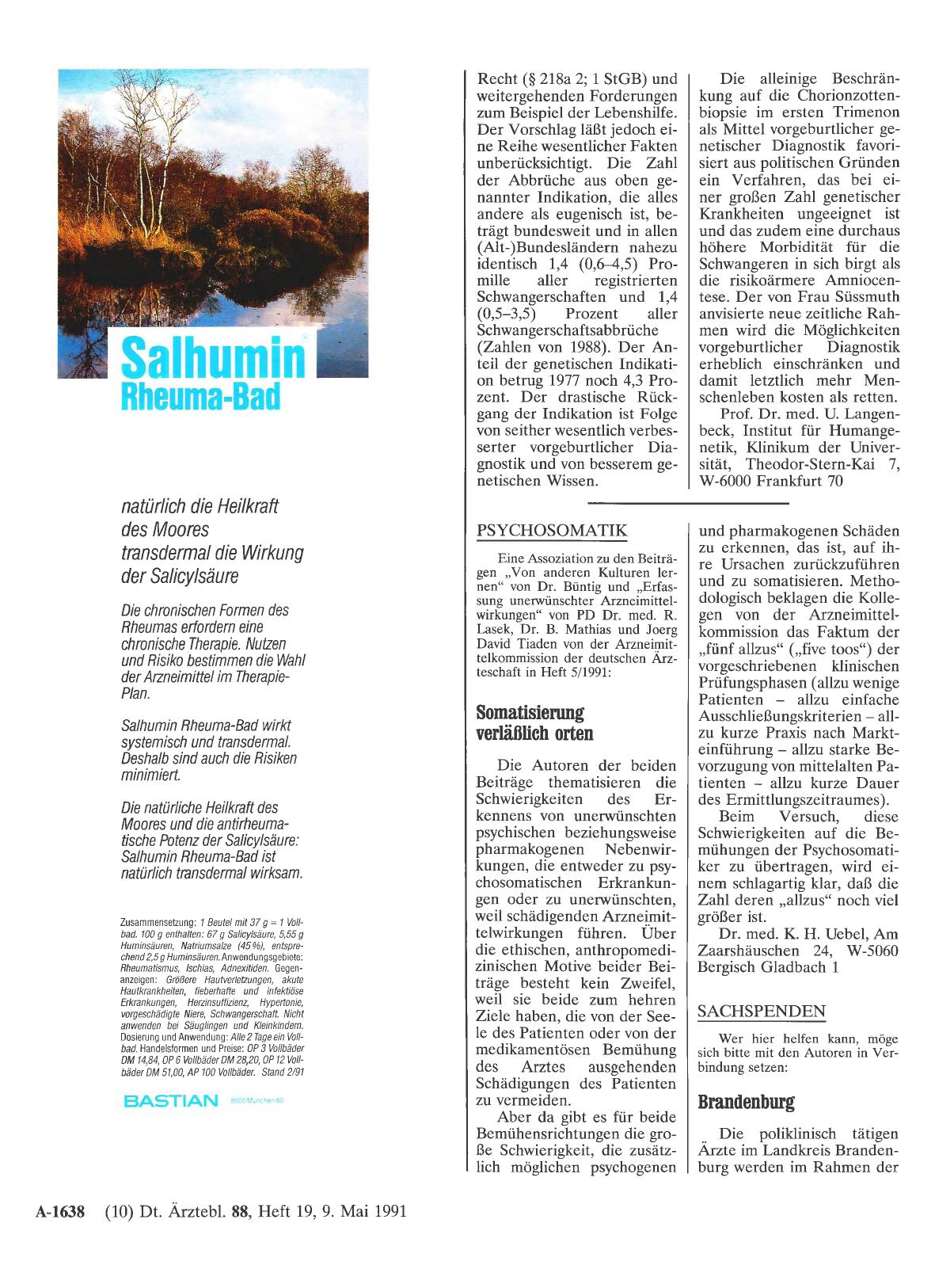 Vorschauseite 1: SACHSPENDEN: Brandenburg