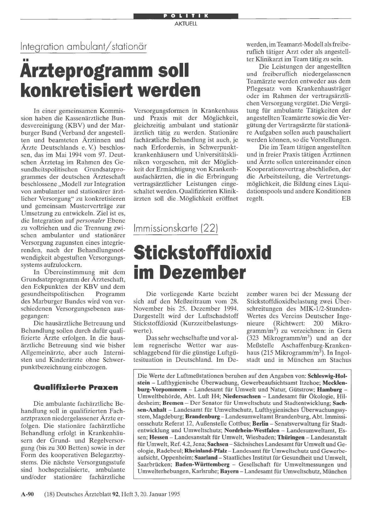 Vorschauseite 1: Immissionskarte (22): Stickstoffdioxid im Dezember