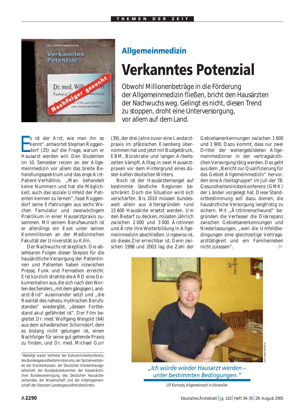 Vorschauseite 1: Allgemeinmedizin: Verkanntes Potenzial