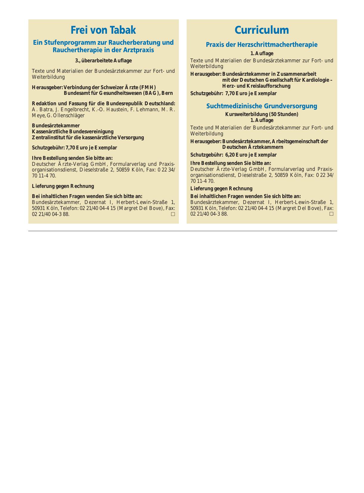 Vorschauseite 1: Curriculum: Praxis der Herzschrittmachertherapie