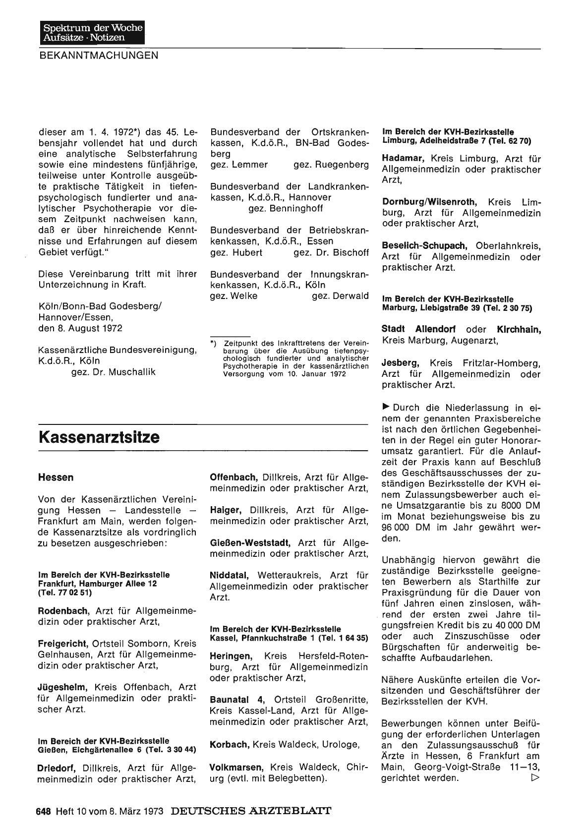 Vorschauseite 1: Kassenarztsitze