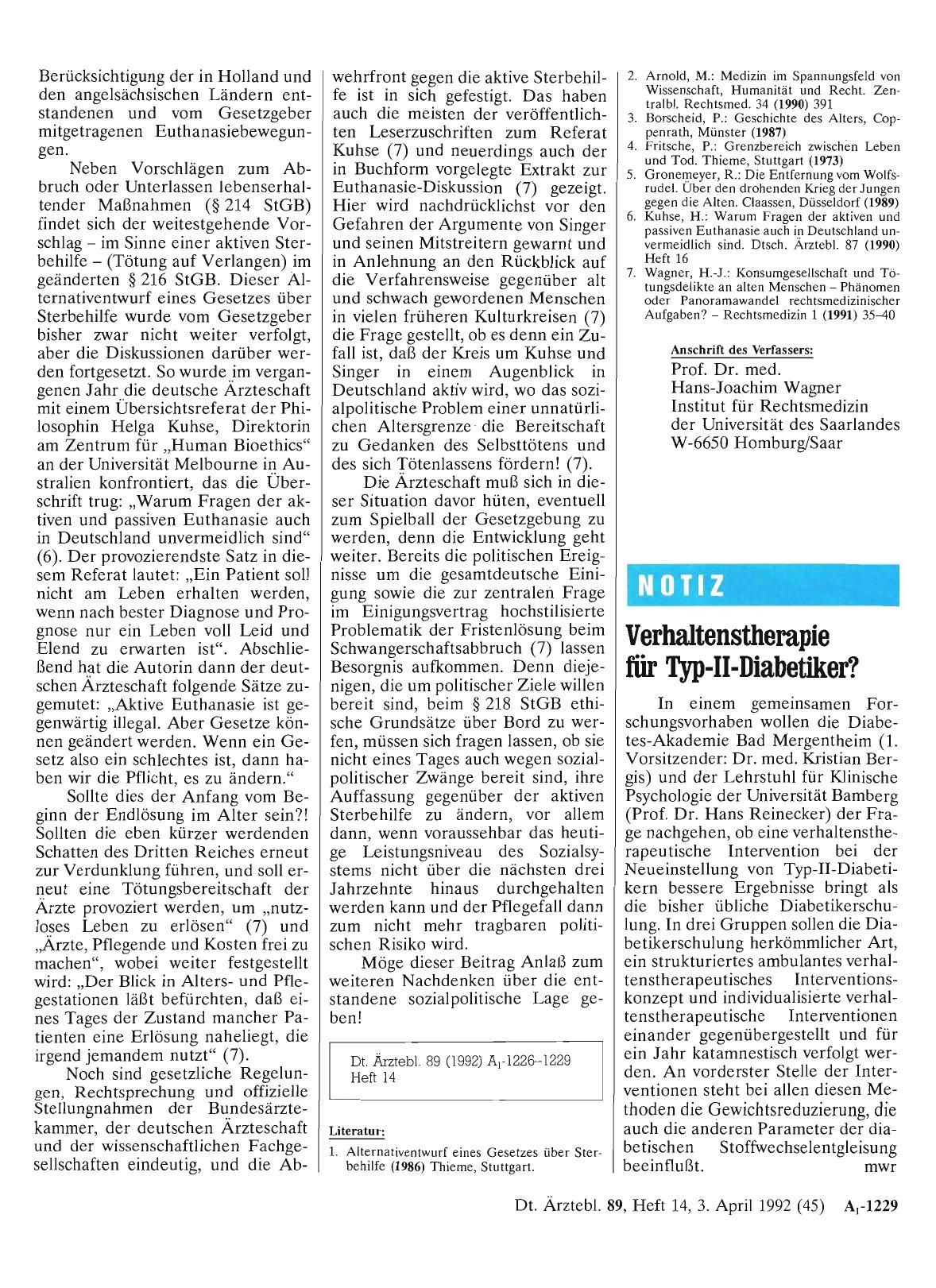 Vorschauseite 1: Verhaltenstherapie für Typ-Il-Diabetiker?