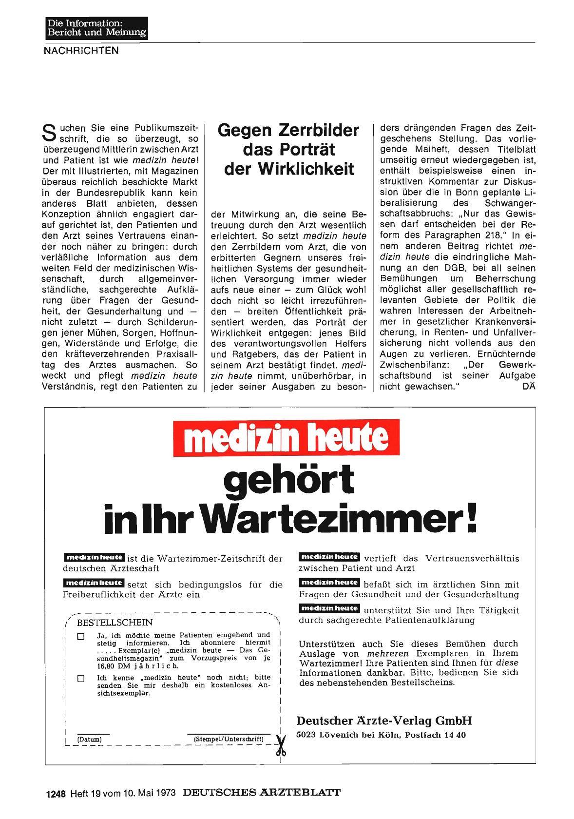 Vorschauseite 1: Gegen Zerrbilder das Porträt der Wirklichkeit