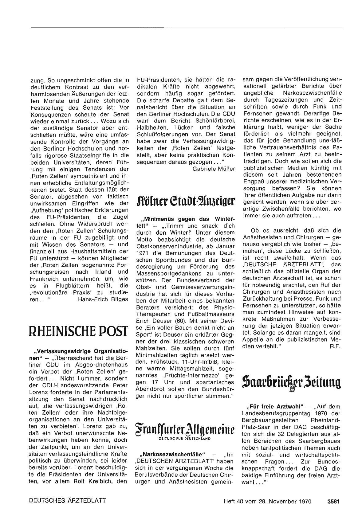 Vorschauseite 1: "Narkosezwischenfälle"