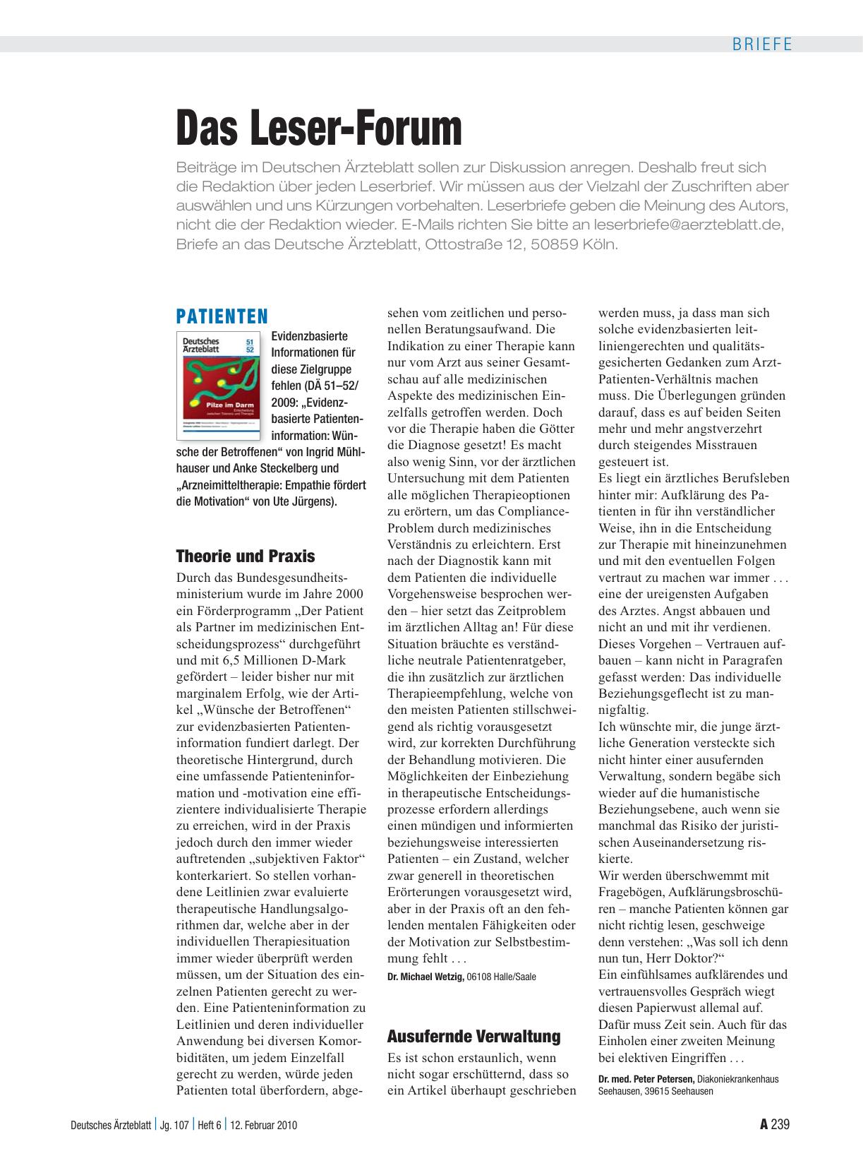Vorschauseite 1: Patienten: Theorie und Praxis