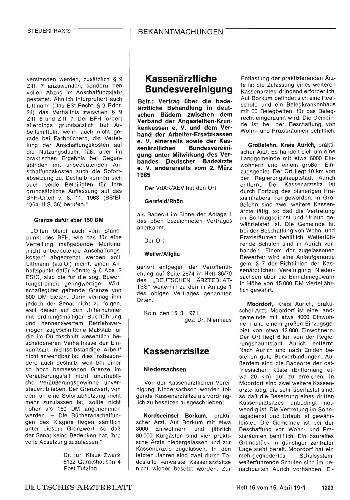 Vorschauseite 1: Kassenarztsitze