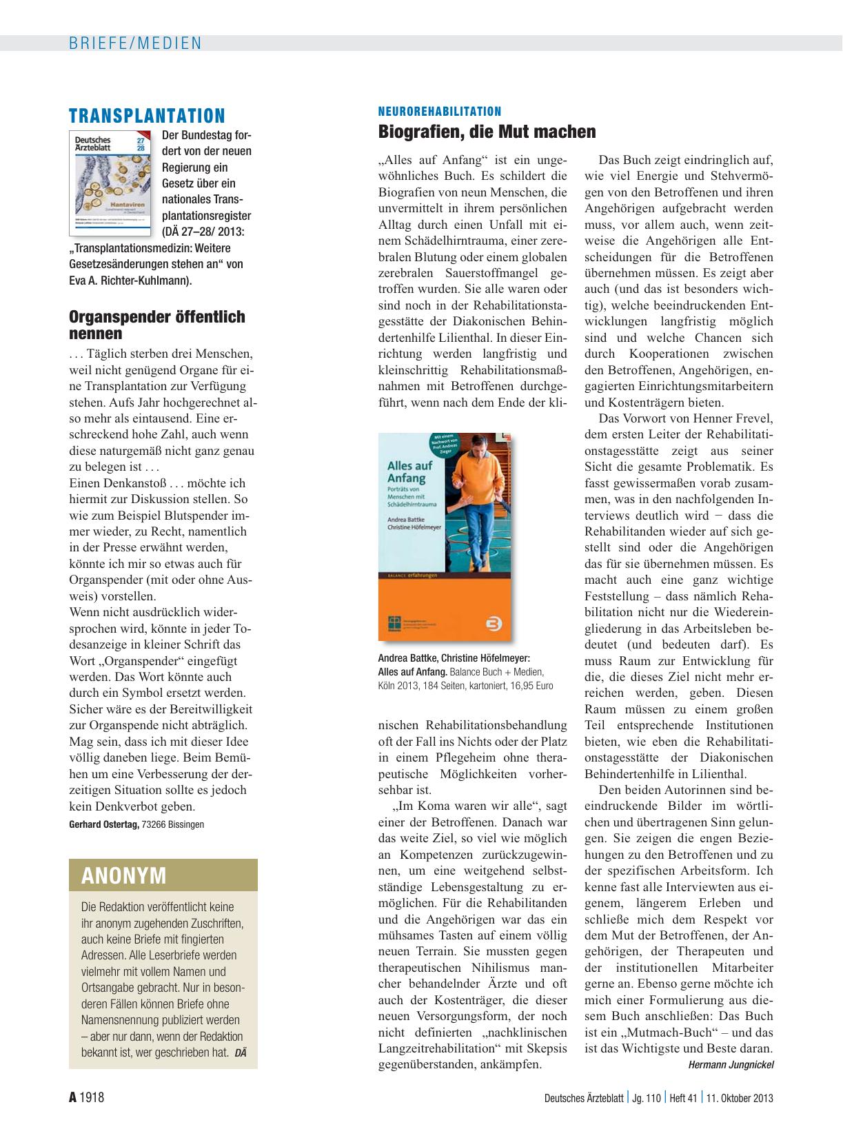 Vorschauseite 1: Neurorehabilitation: Biografien, die Mut machen