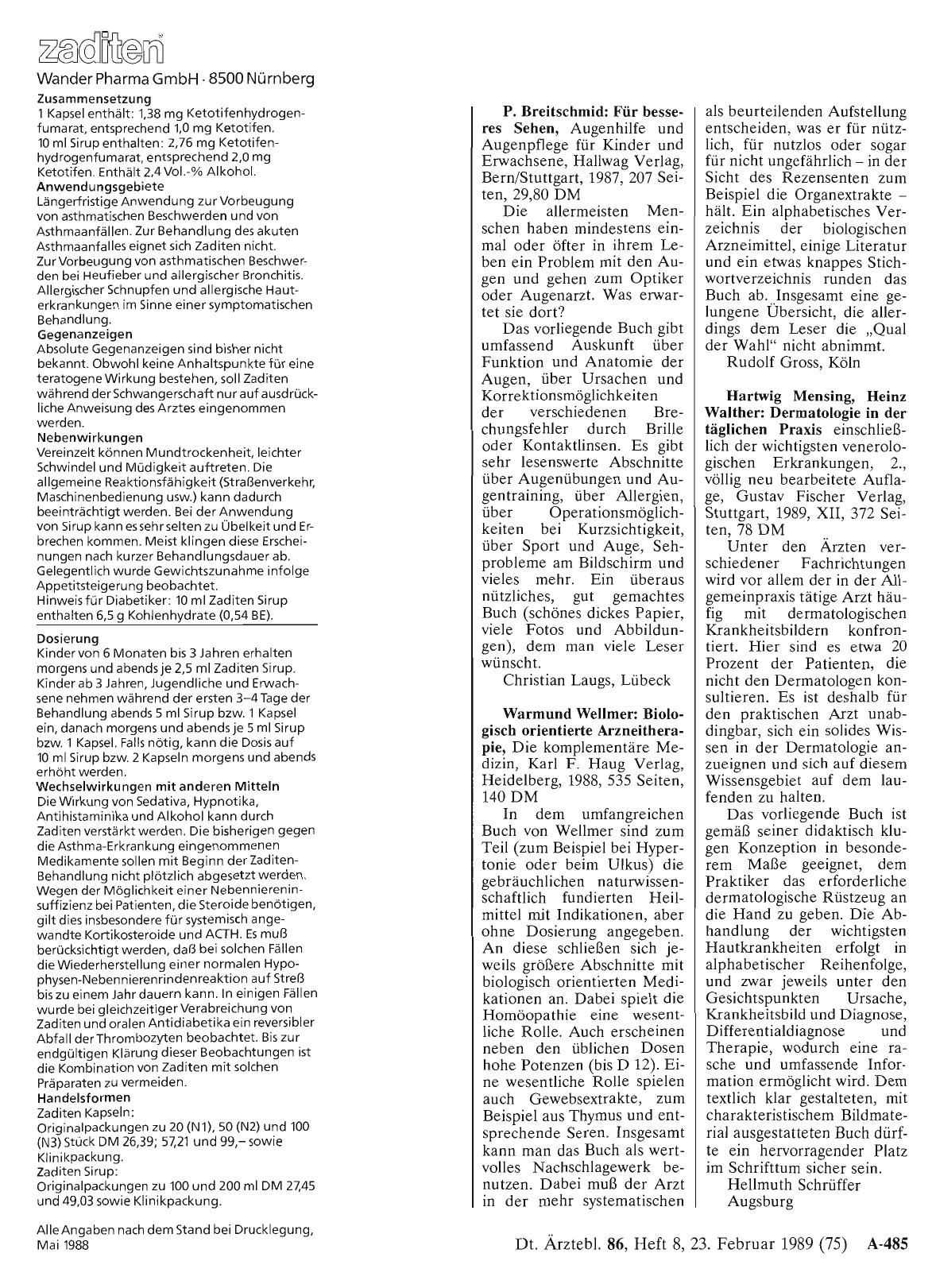Vorschauseite 1: P. Breitschmid: Für besseres Sehen