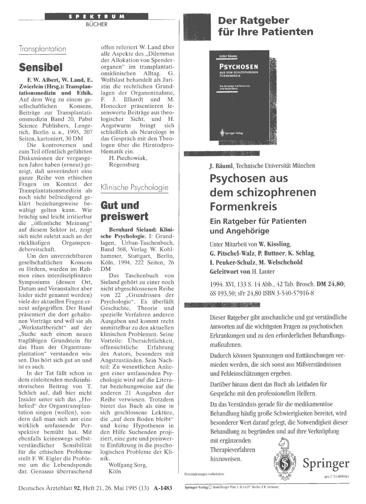 Vorschauseite 1: Klinische Psychologie: Gut und preiswert
