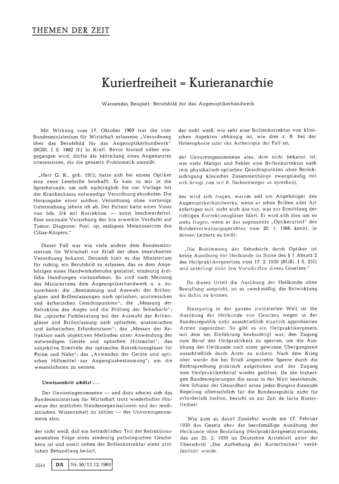 Vorschauseite 1: Kurierfreiheit = Kurieranarchie