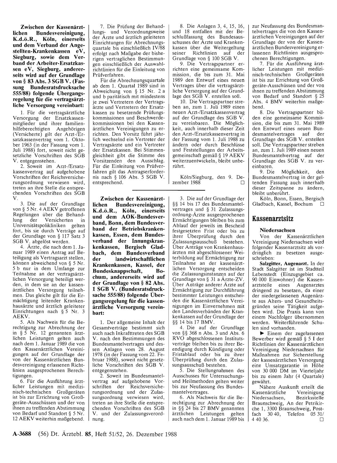 Vorschauseite 1: Kassenarztsitz