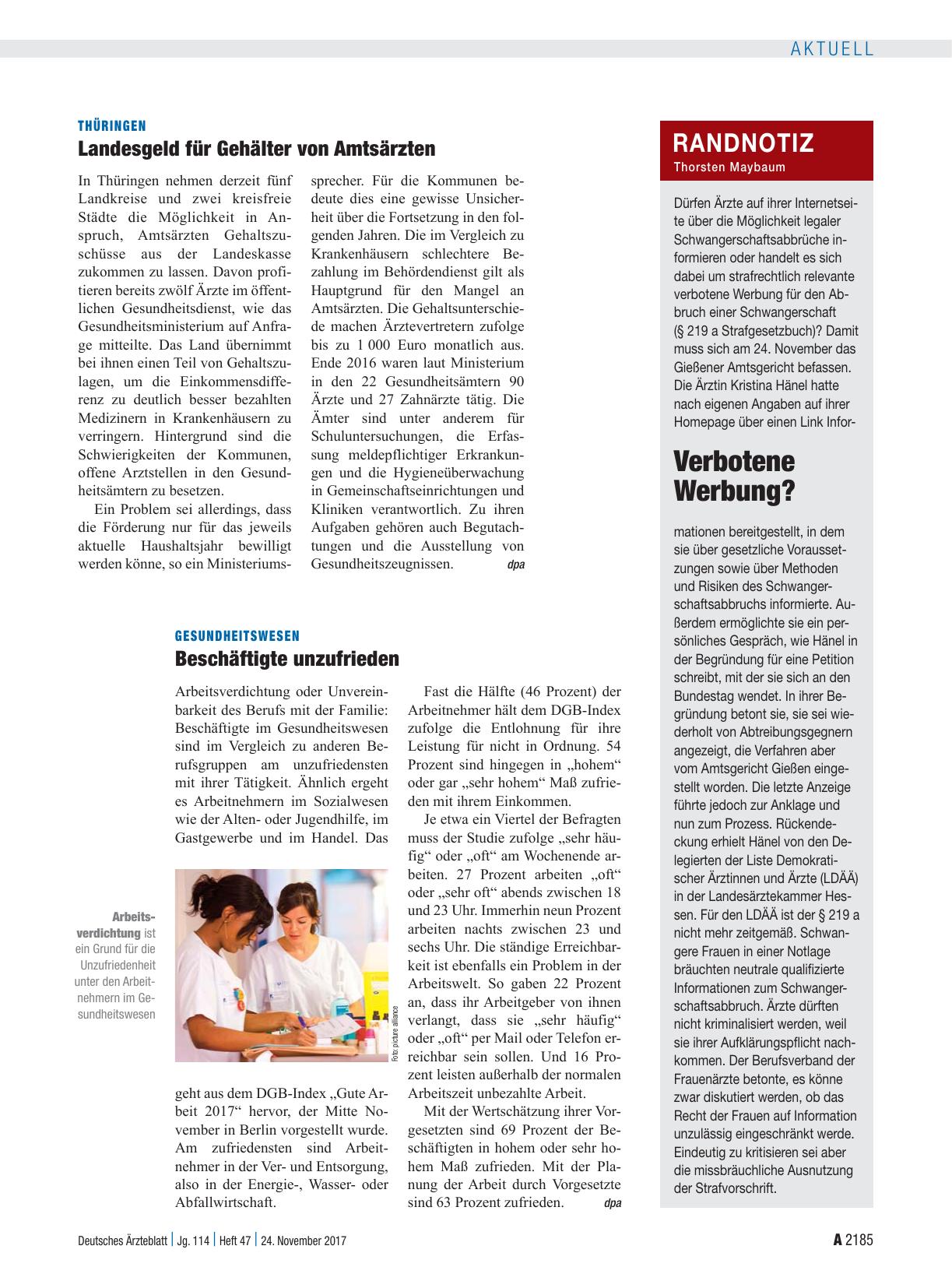 Vorschauseite 1: Thüringen: Landesgeld für Gehälter von Amtsärzten