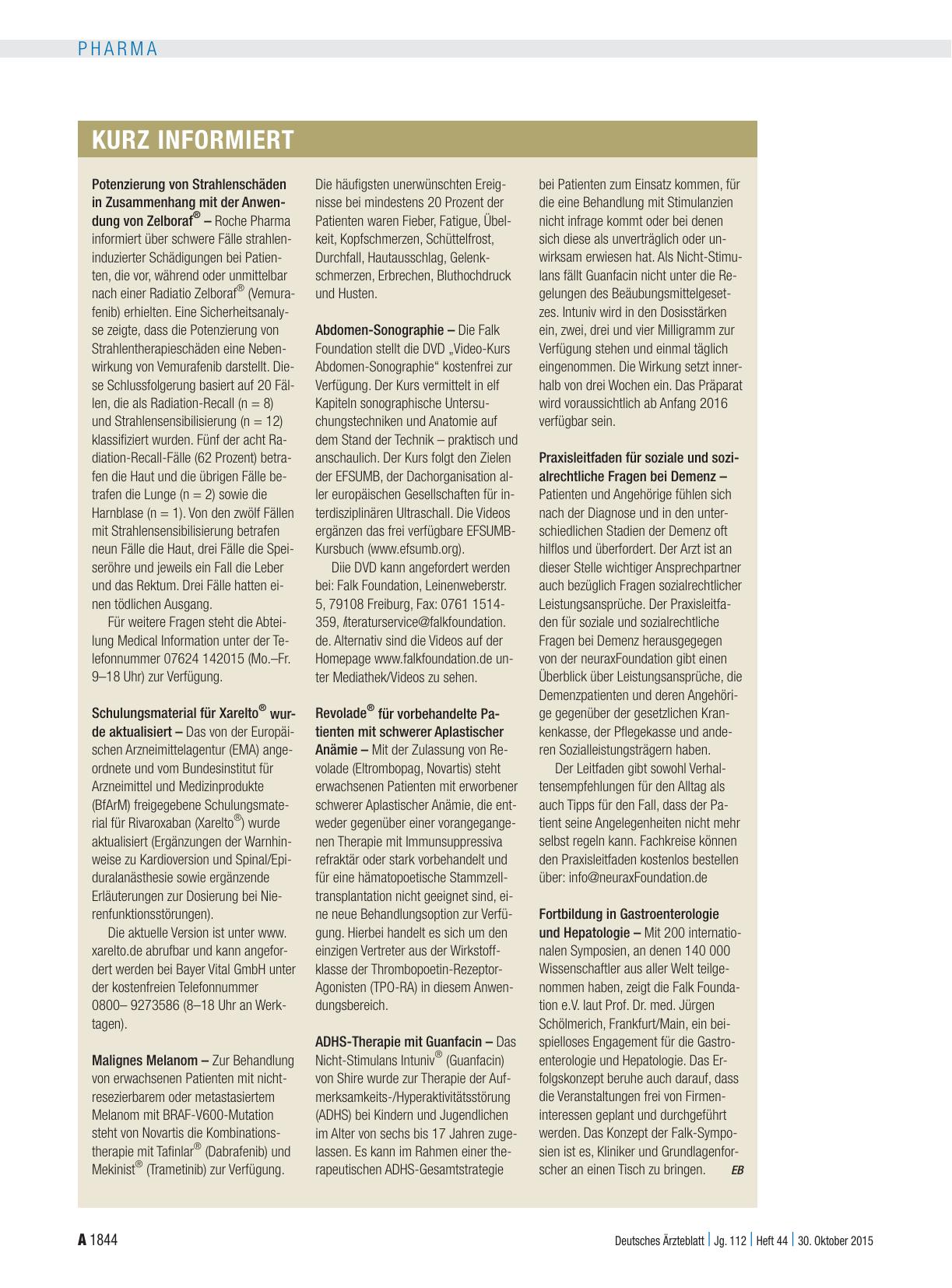 Vorschauseite 1: Kurz informiert