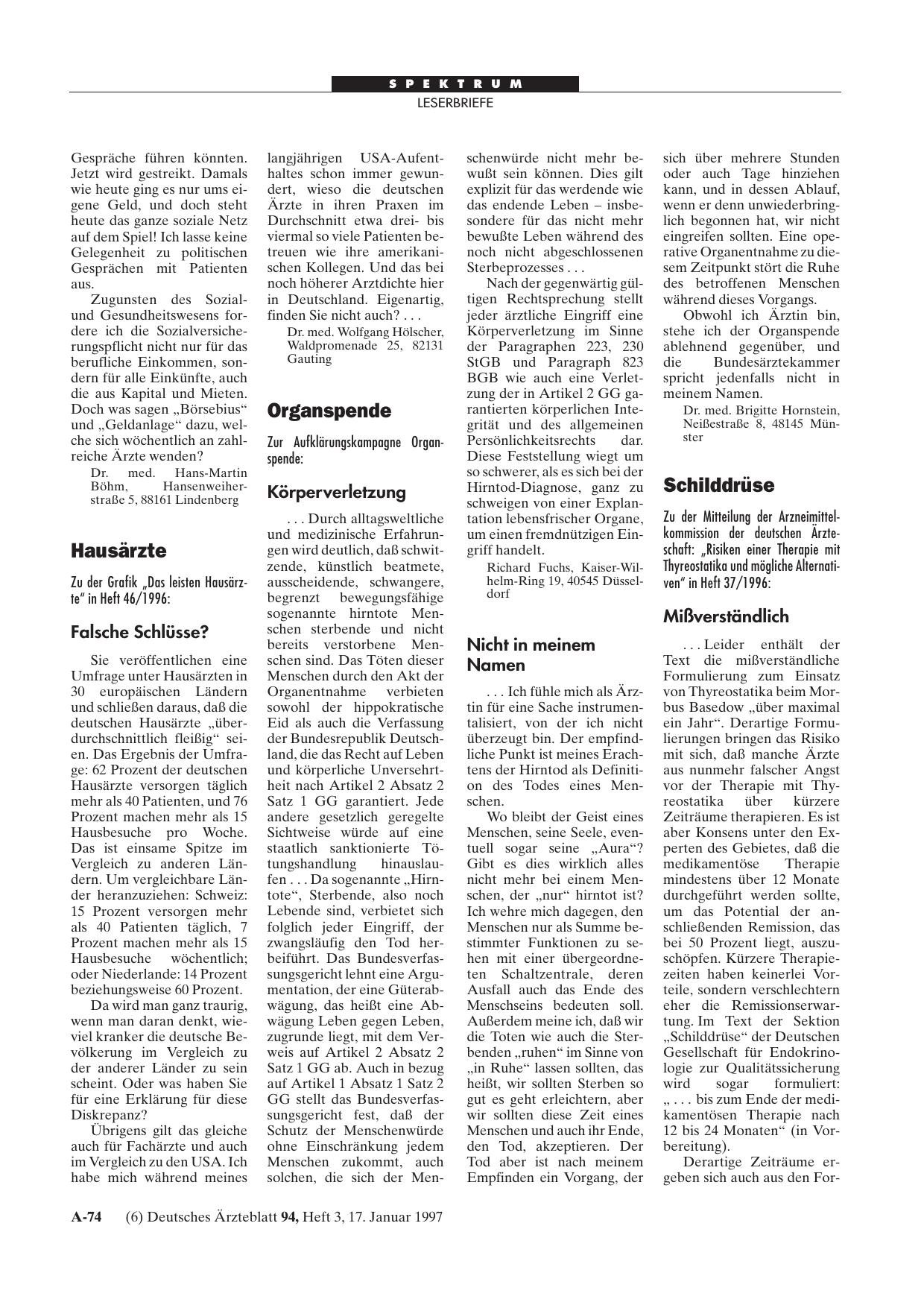 Vorschauseite 1: Organspende: Körperverletzung
