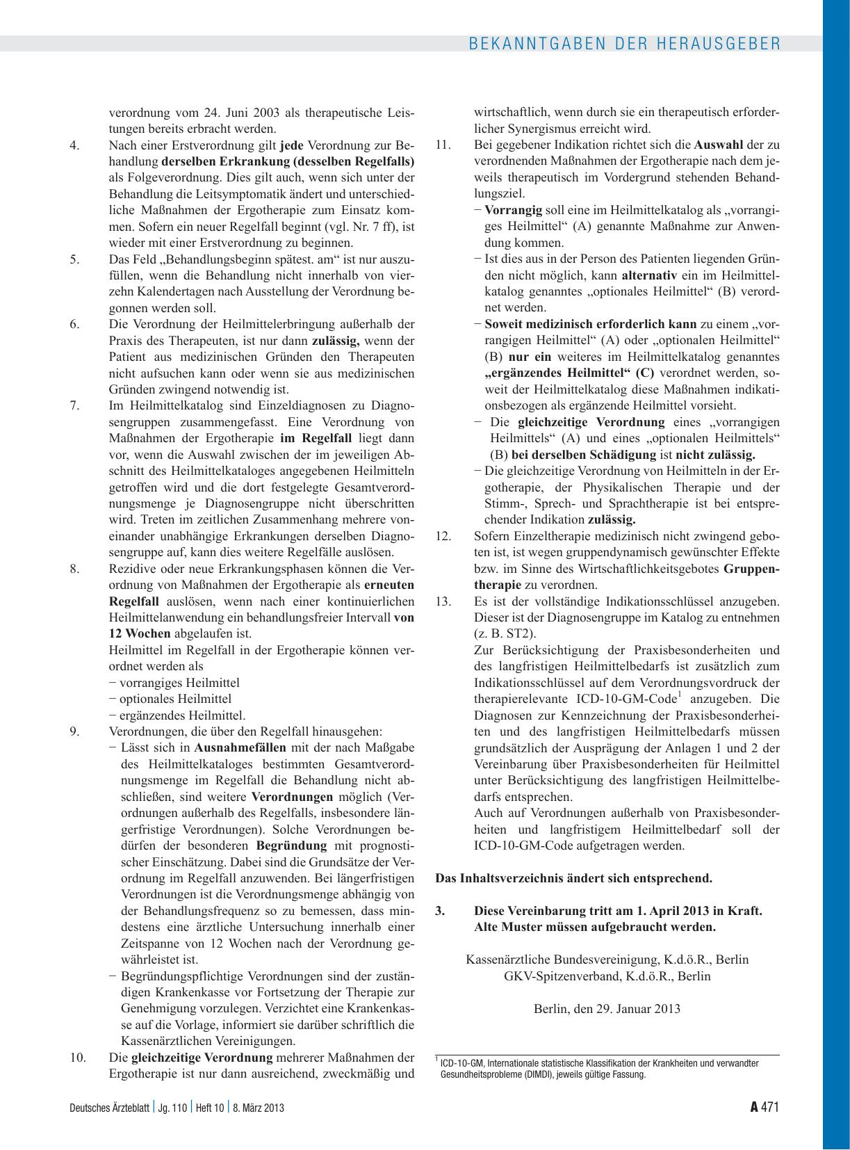 Vorschauseite 5: 32. Änderung der Vereinbarung über Vordrucke für die vertragsärztliche Versorgung