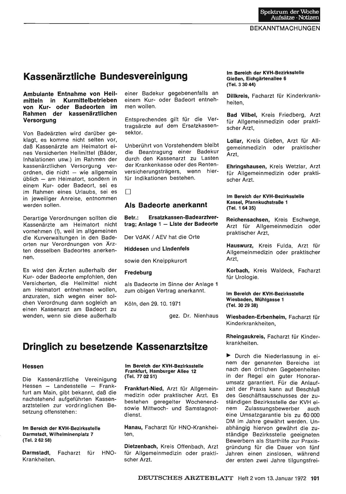 Vorschauseite 1: Kassenärztliche Bundesvereinigung