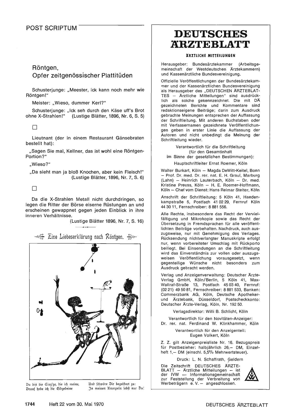 Vorschauseite 1: Röntgen, Opfer zeitgenössischer Plattitüden