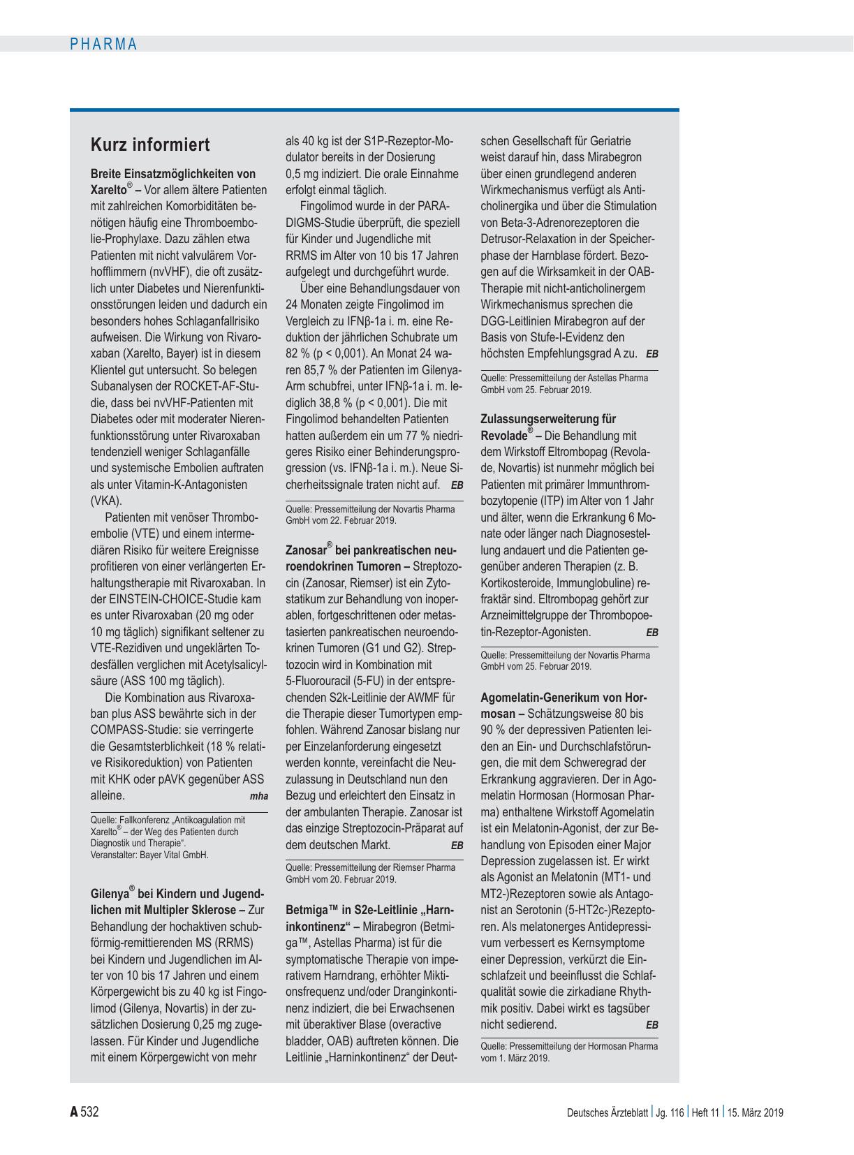 Vorschauseite 1: Kurz informiert