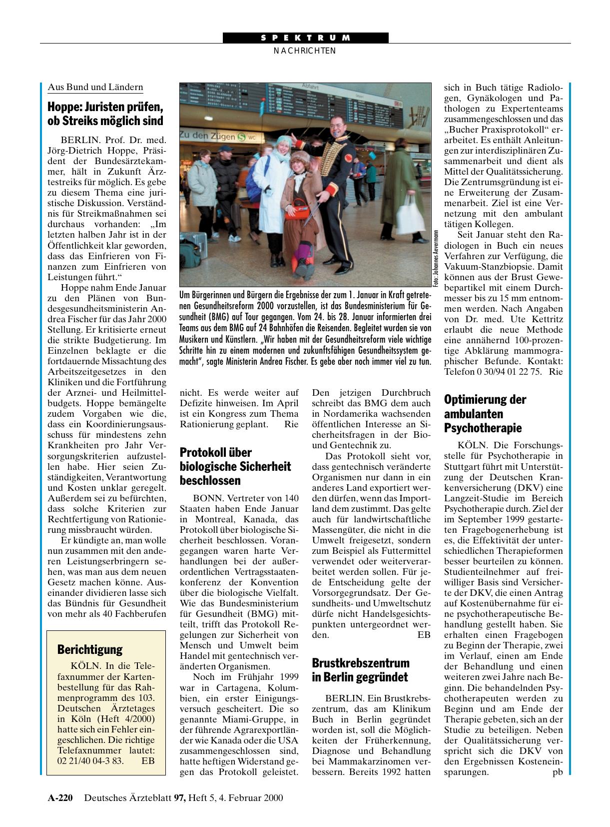 Vorschauseite 1: Hoppe: Juristen prüfen, ob Streiks möglich sind
