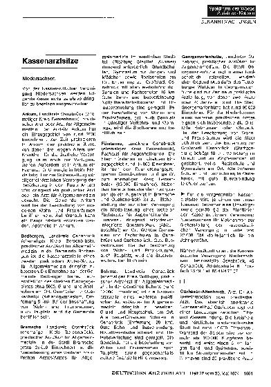Vorschauseite 1: Kassenarztsitze