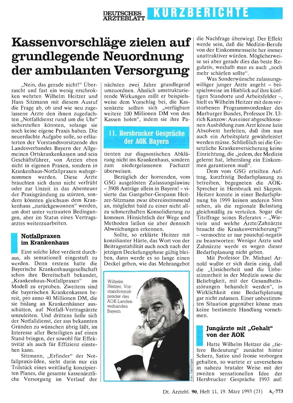 Vorschauseite 1: Kassenvorschläge zielen auf grundlegende Neuordnung der ambulanten Versorgung