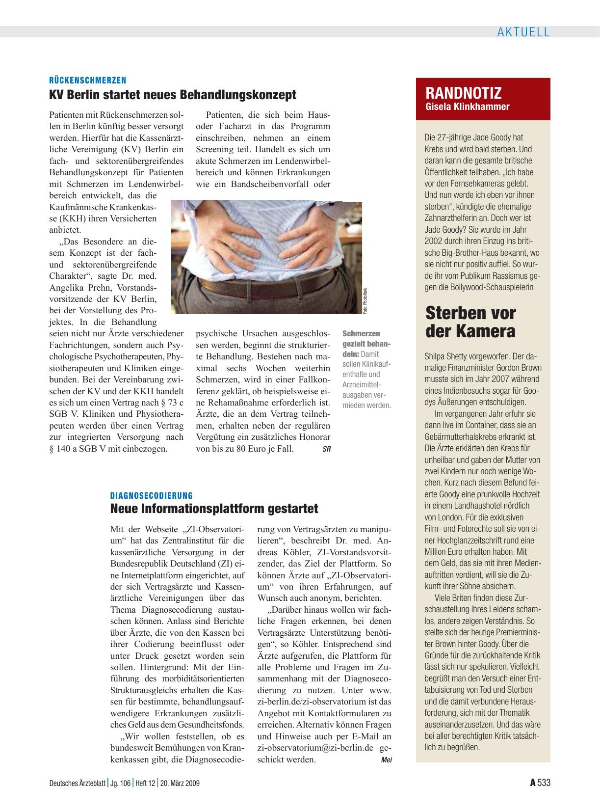 Vorschauseite 1: Randnotiz: Sterben vor der Kamera