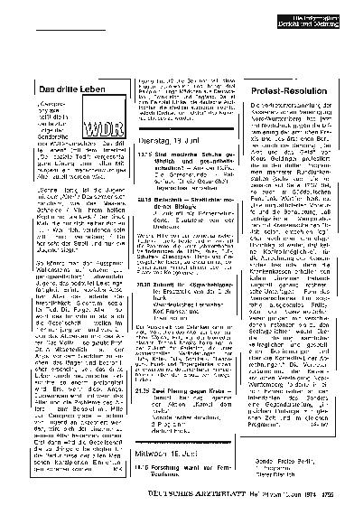 Vorschauseite 1: Protest-Resolution