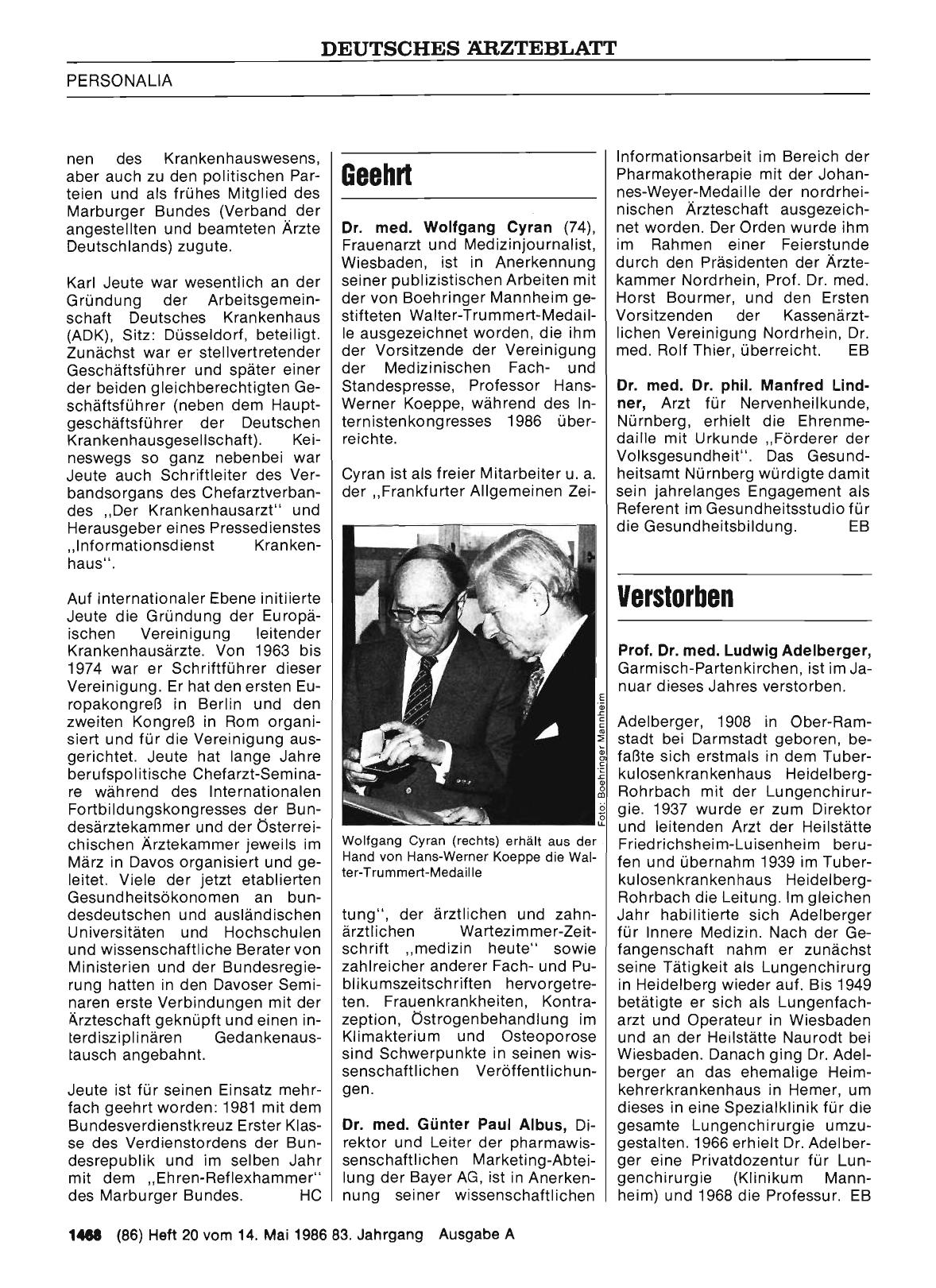 Vorschauseite 1: Geehrt