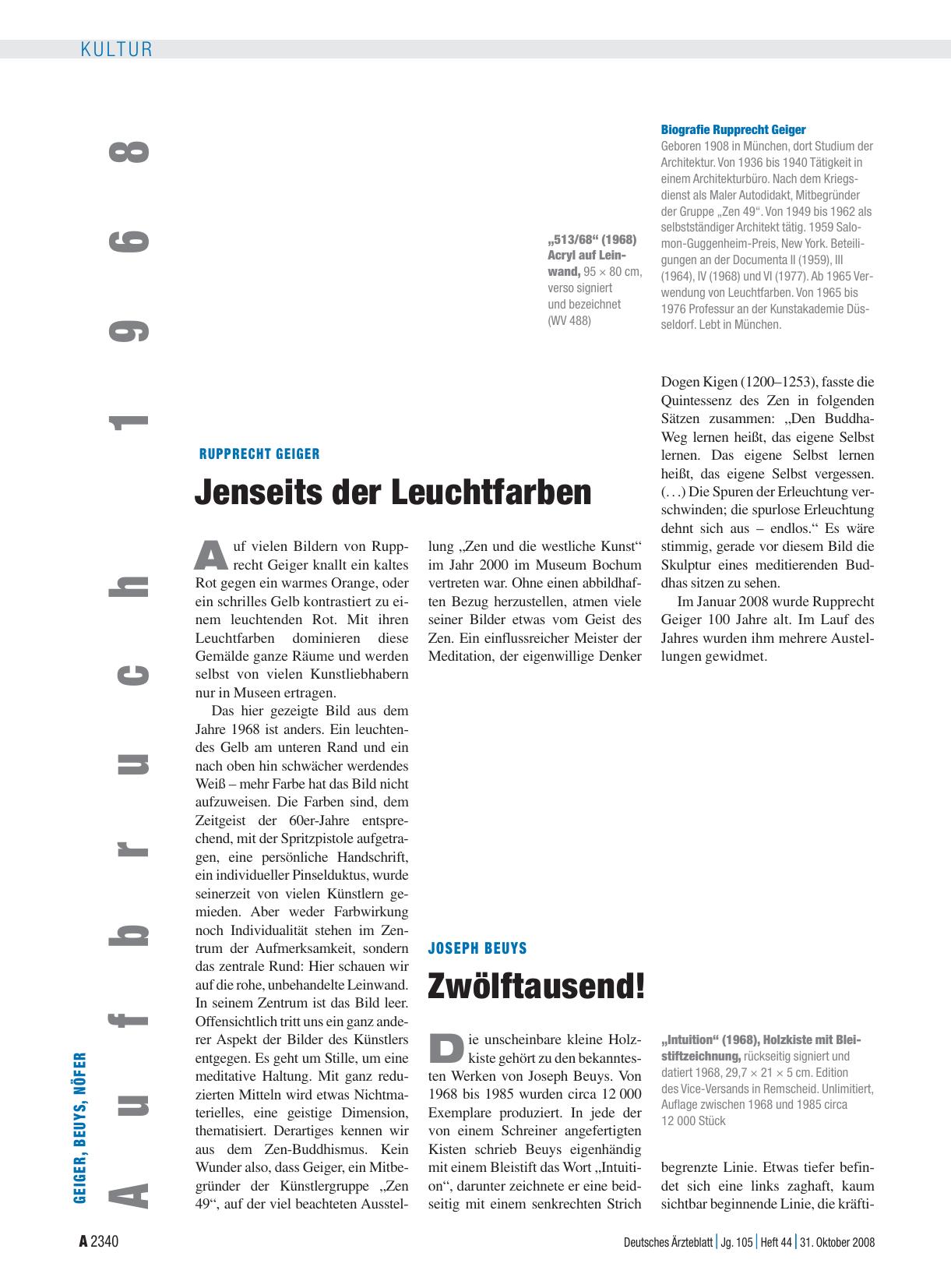 Vorschauseite 1: Rupprecht Geiger: Jenseits der Leuchtfarben