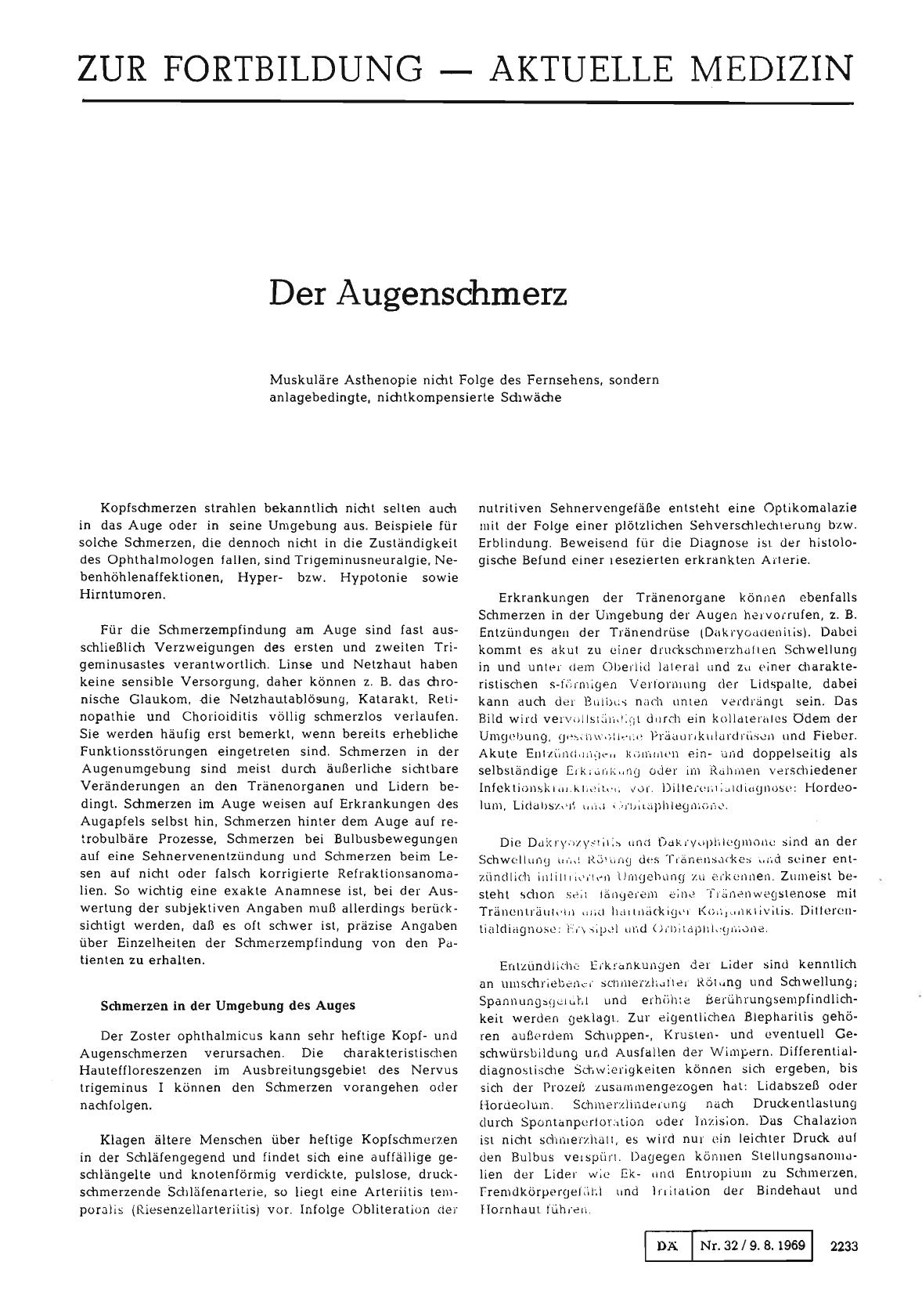 Vorschauseite 1: Der Augenschmerz