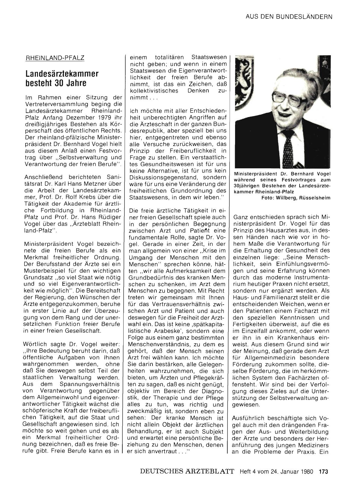 Vorschauseite 1: Rheinland-Pfalz: Landesärztekammer besteht 30 Jahre