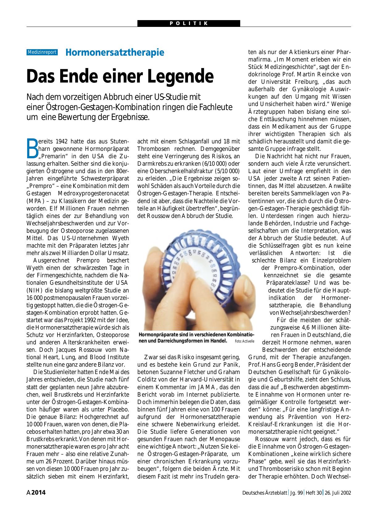 Vorschauseite 1: Hormonersatztherapie: Das Ende einer Legende