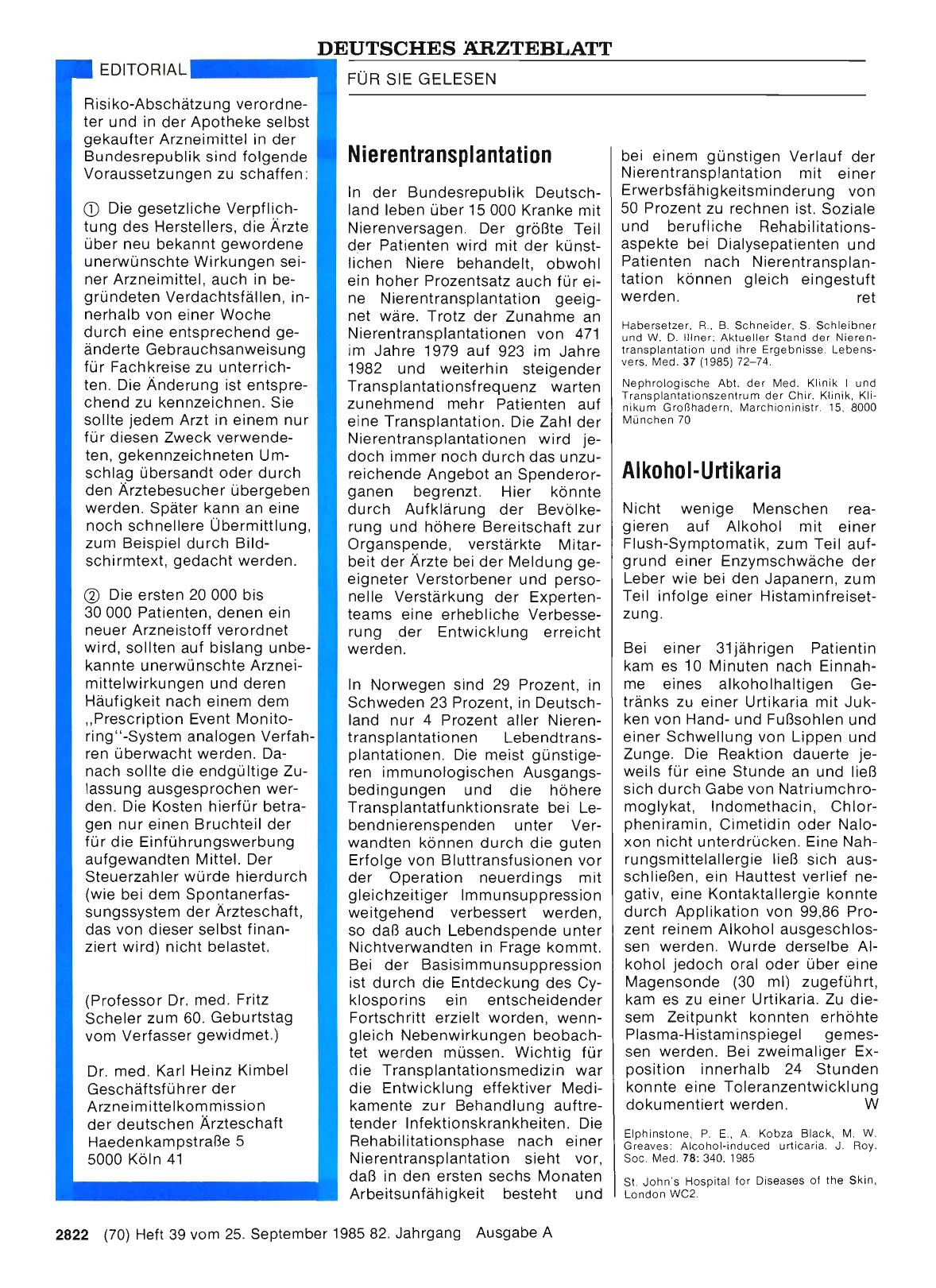 Vorschauseite 1: Nierentransplantation