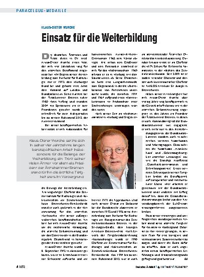 Vorschauseite 1: Klaus-Dieter Wurche: Einsatz für die Weiterbildung