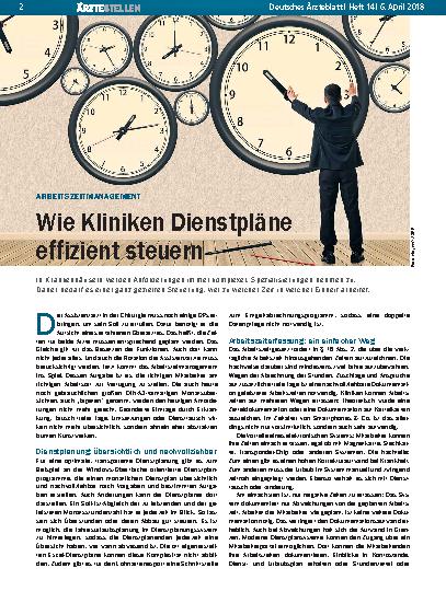 Vorschauseite 1: Arbeitszeitmanagement: Wie Kliniken Dienstpläne effizient steuern