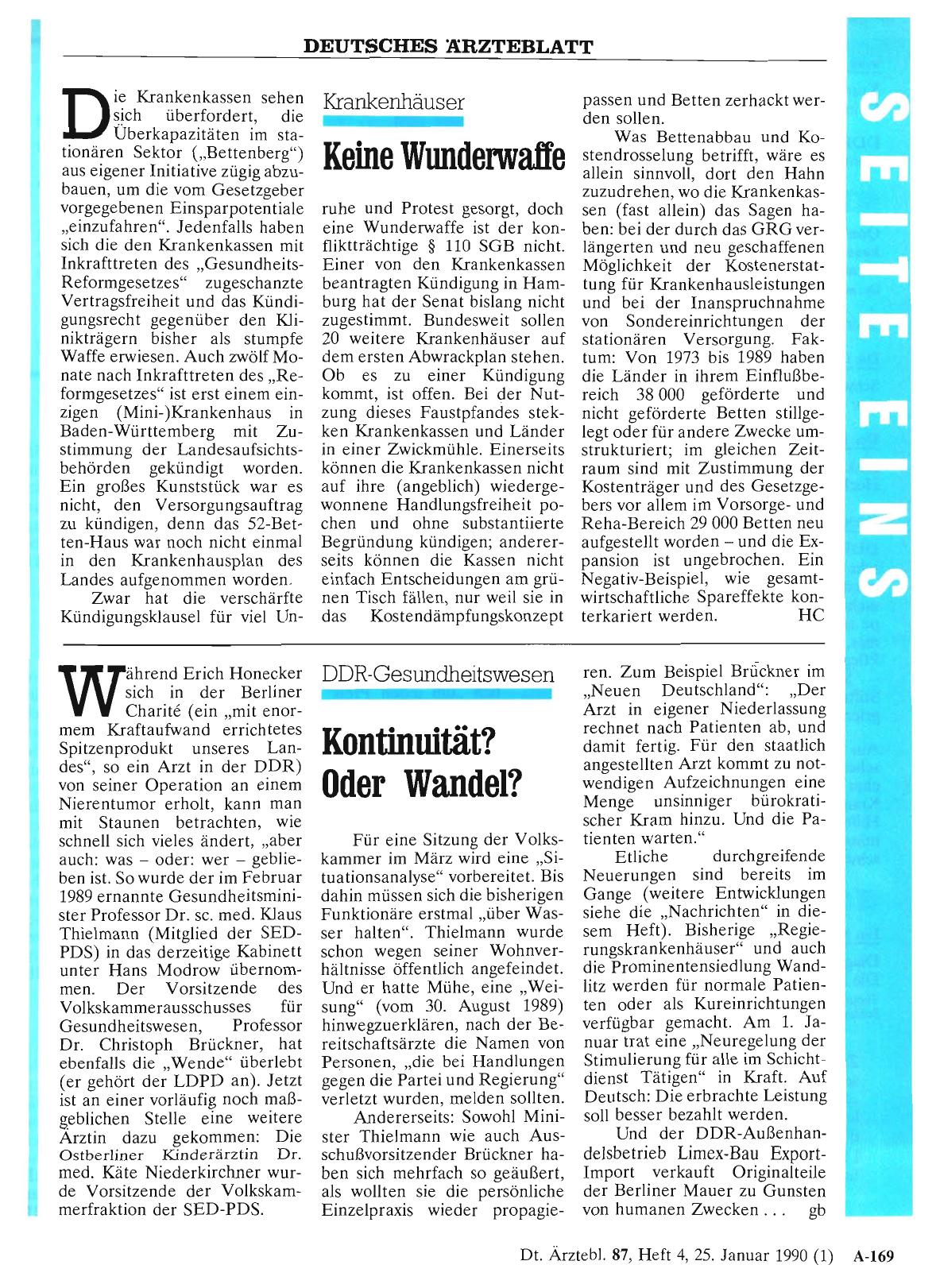 Vorschauseite 1: DDR-Gesundheitswesen: Kontinuität? Oder Wandel?