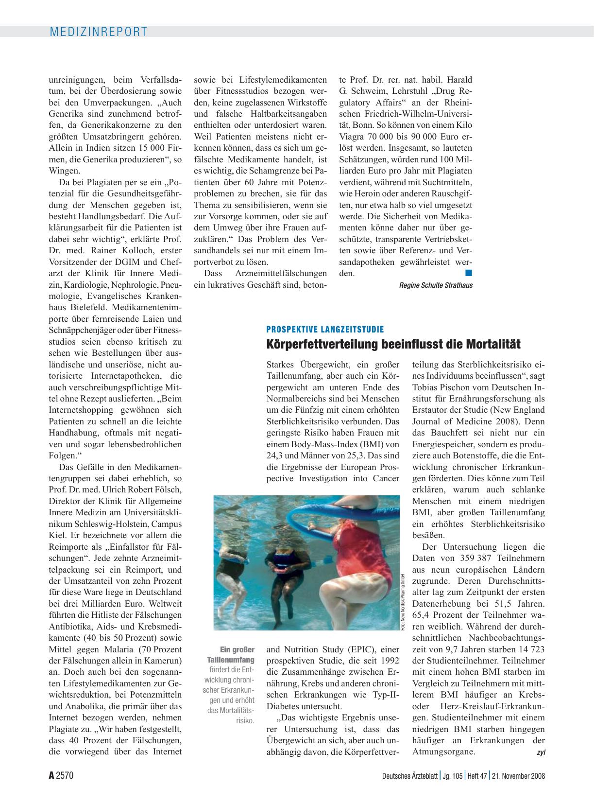 Vorschauseite 1: Prospektive Langzeitstudie: Körperfettverteilung beeinflusst die Mortalität