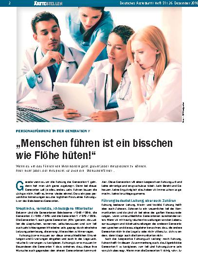 Vorschauseite 1: Personalführung in der Generation Y: „Menschen führen ist ein bisschen wie Flöhe hüten! “