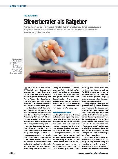 Vorschauseite 1: Praxisführung: Steuerberater als Ratgeber