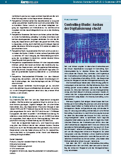 Vorschauseite 1: Controlling-Studie: Ausbau der Digitalisierung stockt