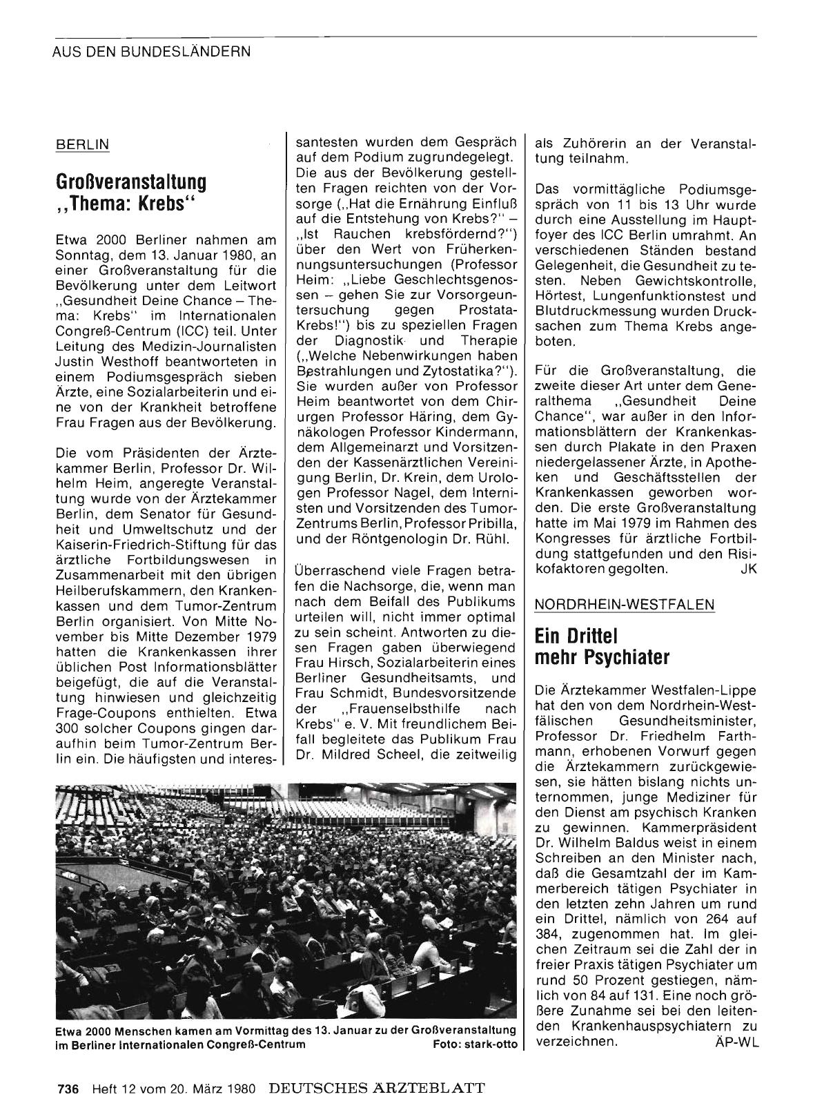 Vorschauseite 1: Berlin: Großveranstaltung „Thema: Krebs“