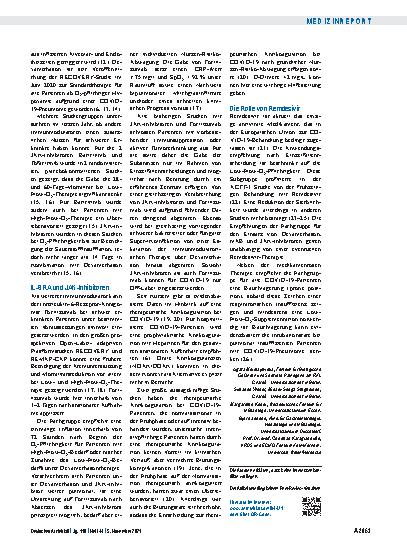Vorschauseite 3: Neue Therapiealgorithmen: COVID-19 von leicht bis schwer richtig behandeln