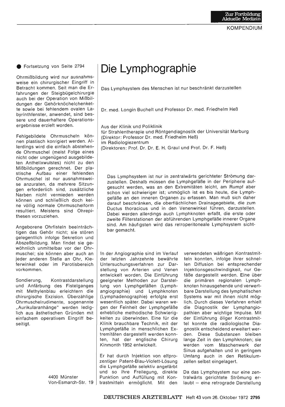 Vorschauseite 1: Die Lymphographie