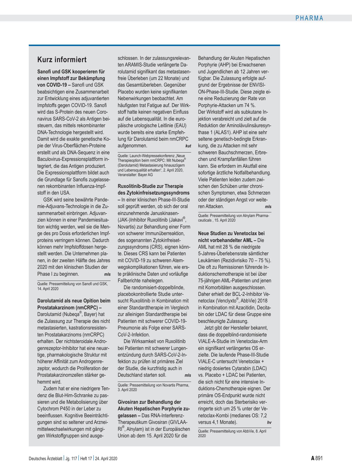Vorschauseite 1: Kurz informiert