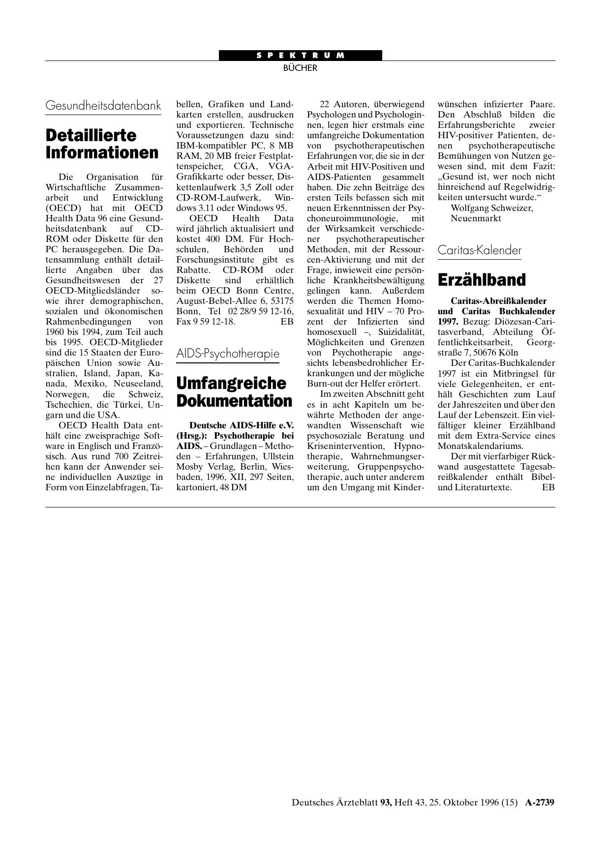 Vorschauseite 1: Gesundheitsdatenbank