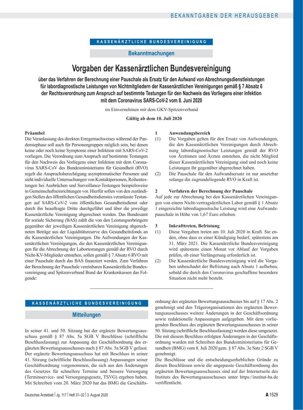 Vorschauseite 1: Mitteilungen
