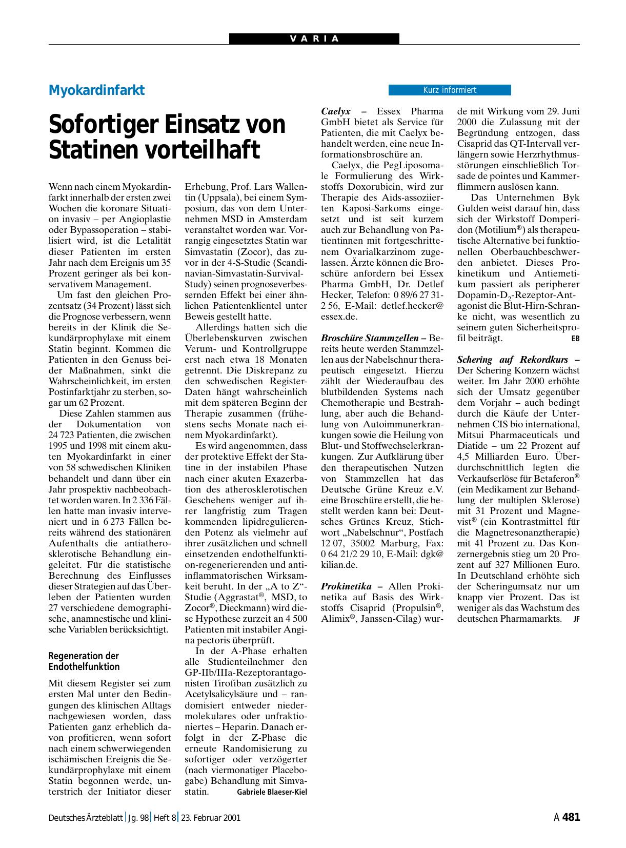 Vorschauseite 1: Prokinetika