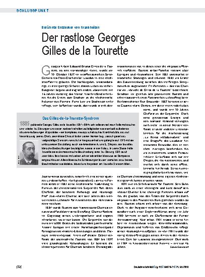 Vorschauseite 1: Berühmte Entdecker von Krankheiten: Der rastlose Georges Gilles de la Tourette