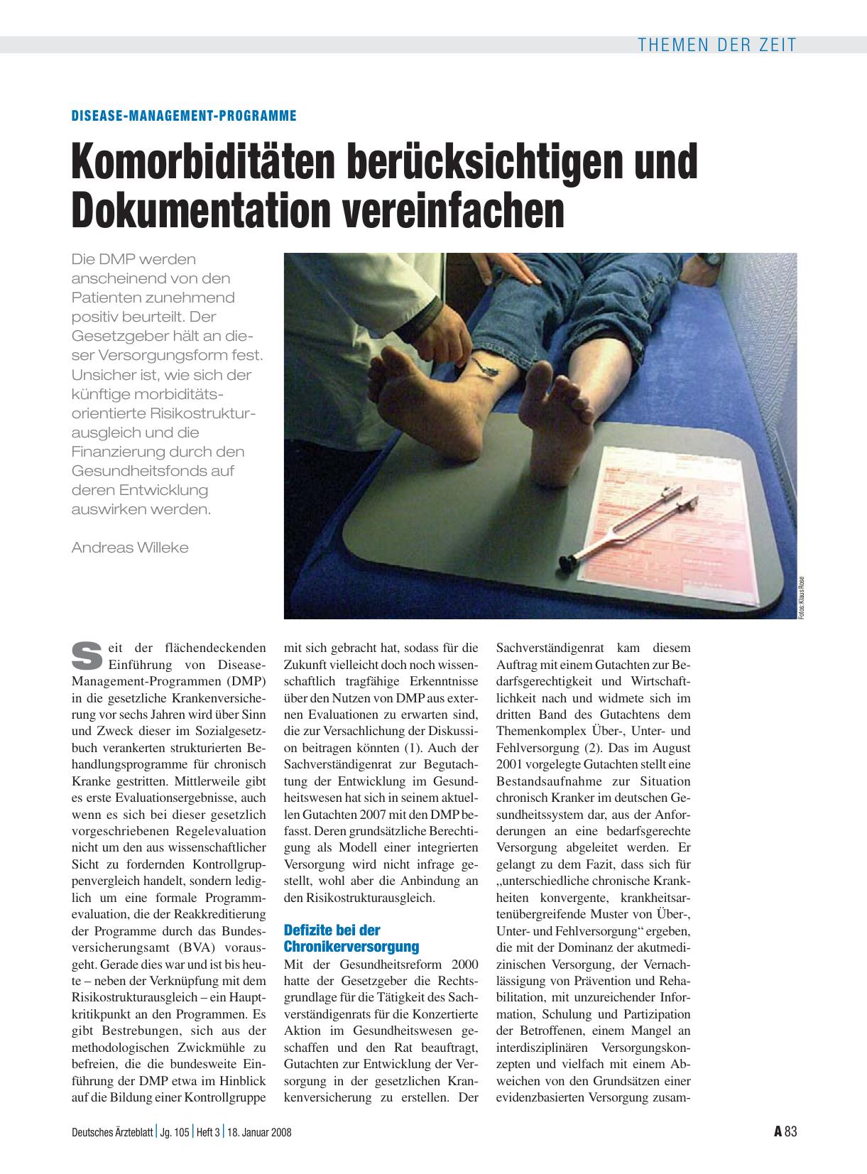 Vorschauseite 1: Disease-Management-Programme: Komorbiditäten berücksichtigen und Dokumentation vereinfachen